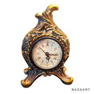 Wooden Vintage Mantel Clock Small